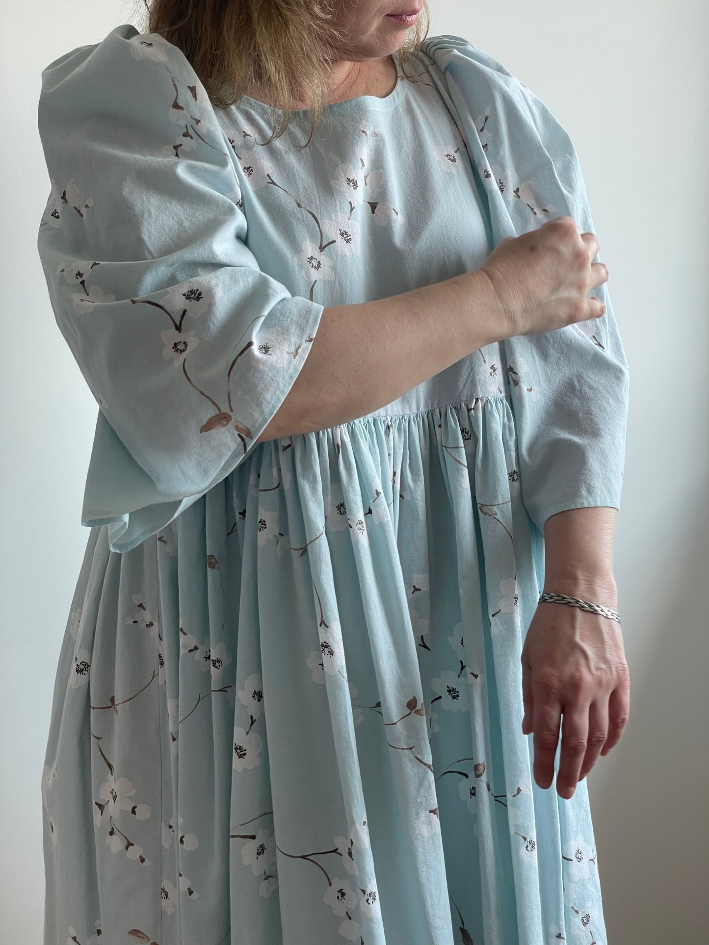 M-L (XL) blue spacious dress