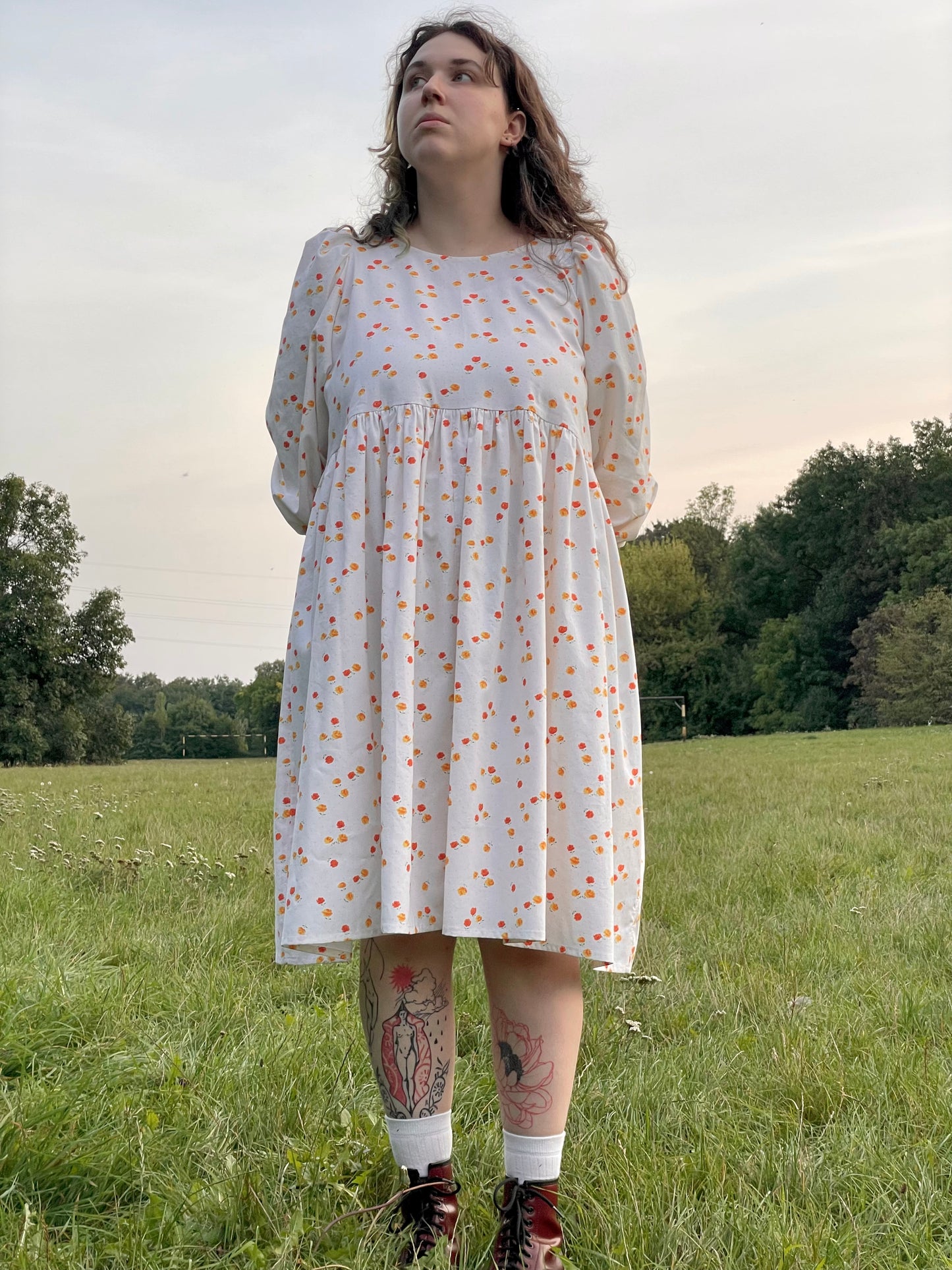 XL-2XL(3XL) midi floral dress